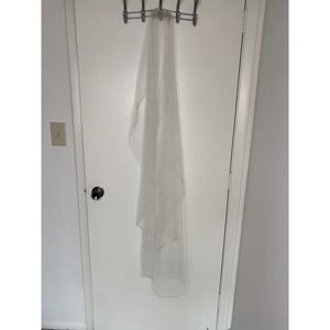 Erin Cole Design White Swarovski Crystal Wedding Veil 52 Inches Long